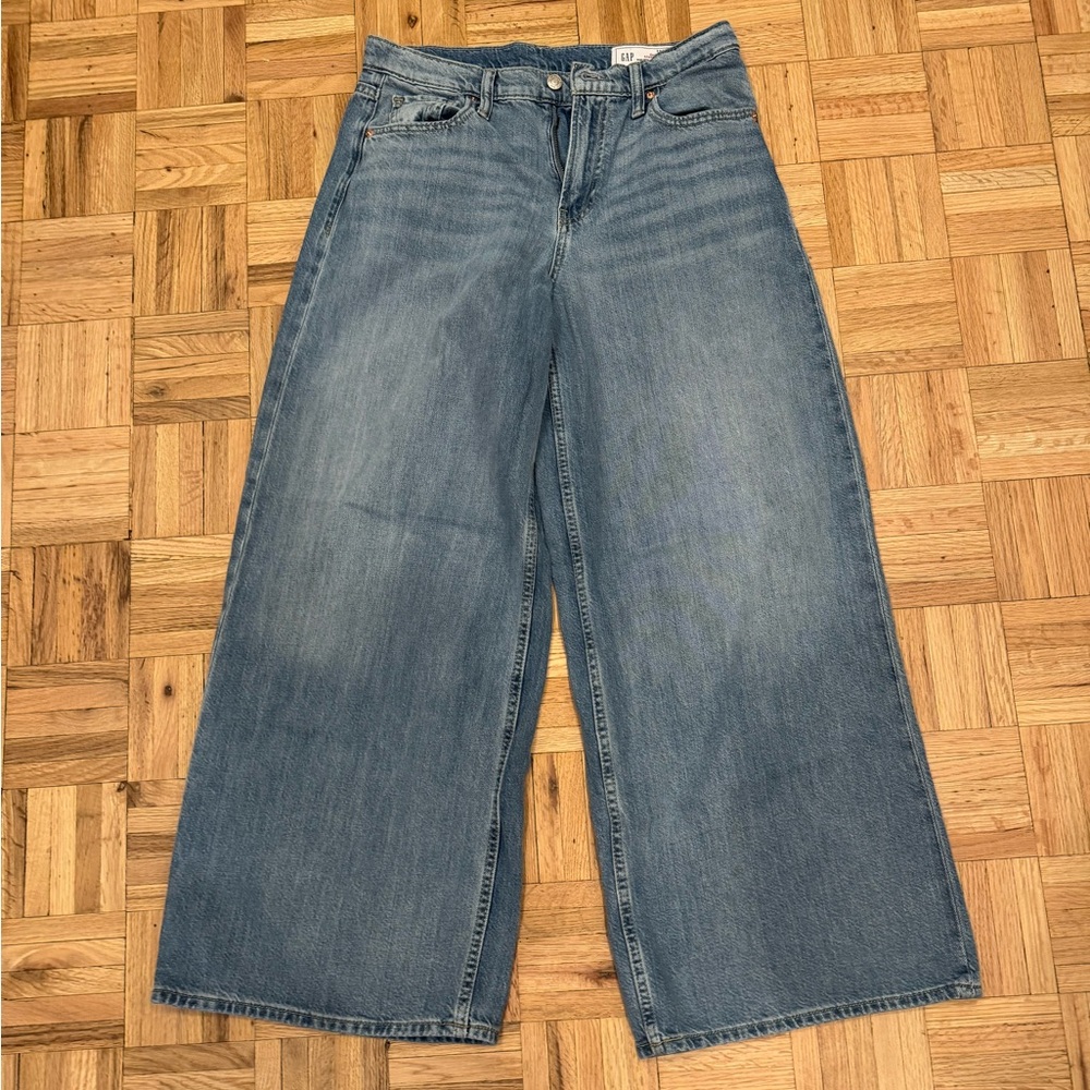 GAP Flare Wide-Leg Jeans in Classic Blue